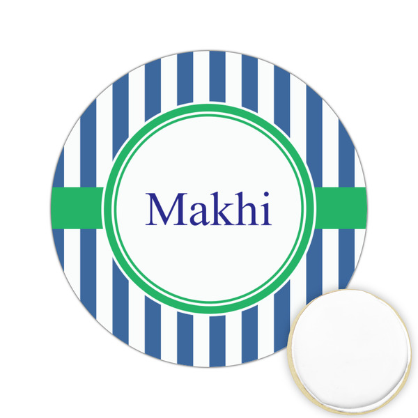 Custom Stripes Printed Cookie Topper - 2.15" (Personalized)