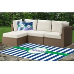 Stripes Indoor / Outdoor Rug - Custom Size w/ Name or Text