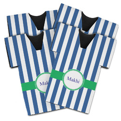 Stripes Jersey Bottle Cooler - Set of 4 (Personalized)