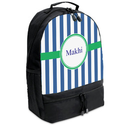 Stripes Backpacks - Black (Personalized)