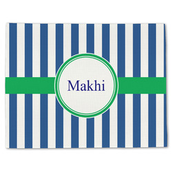 Stripes Single-Sided Linen Placemat - Single w/ Name or Text