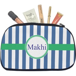 Stripes Makeup / Cosmetic Bag - Medium (Personalized)