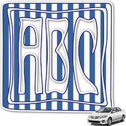 Stripes Monogram Car Decal (Personalized)