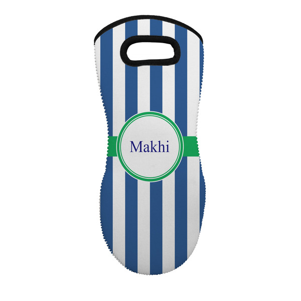 Custom Stripes Neoprene Oven Mitt - Single w/ Name or Text