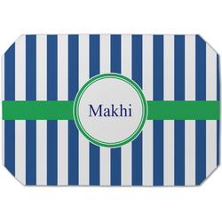 Stripes Dining Table Mat - Octagon (Single-Sided) w/ Name or Text