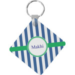 Stripes Diamond Plastic Keychain w/ Name or Text