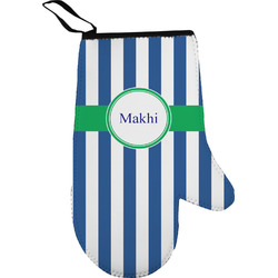 Stripes Right Oven Mitt w/ Name or Text