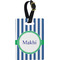 Stripes Personalized Rectangular Luggage Tag