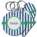 Stripes Plastic Keychain (Personalized)