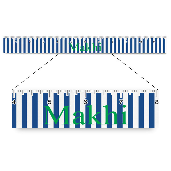 Custom Stripes Plastic Ruler - 12" (Personalized)