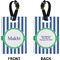 Stripes Rectangle Luggage Tag (Front + Back)