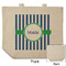 Stripes Reusable Cotton Grocery Bag - Front & Back View