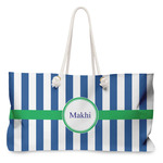 Stripes Large Tote Bag with Rope Handles (Personalized)