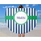 Stripes Round Beach Towel - In Use