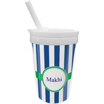 Stripes Sippy Cup with Straw (Personalized)