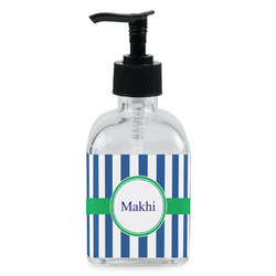 Stripes Glass Soap & Lotion Bottle - Single Bottle (Personalized)