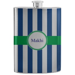 Stripes Stainless Steel Flask (Personalized)
