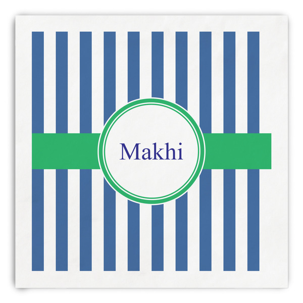 Custom Stripes Paper Dinner Napkins (Personalized)