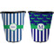 Stripes Trash Can Black - Front and Back - Apvl