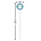 Stripes White Plastic 5.5" Stir Stick - Round - Dimensions