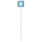 Stripes White Plastic Stir Stick - Double Sided - Square - Single Stick