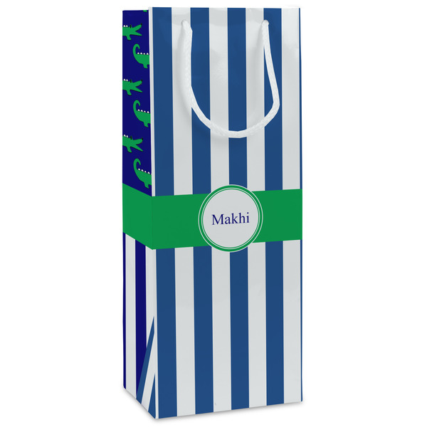 Custom Stripes Wine Gift Bags (Personalized)