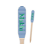 Stripes Paddle Wooden Food Picks - Single Sided (Personalized)