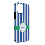 Stripes iPhone Case - Rubber Lined - iPhone 13 Pro Max (Personalized)