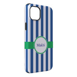 Stripes iPhone Case - Rubber Lined - iPhone 14 Plus (Personalized)