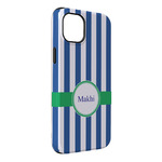 Stripes iPhone Case - Rubber Lined - iPhone 14 Pro Max (Personalized)