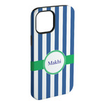 Stripes iPhone Case - Rubber Lined - iPhone 15 Plus (Personalized)