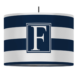 Horizontal Stripe 16" Drum Pendant Lamp - Fabric (Personalized)