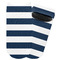 Horizontal Stripe Adult Ankle Socks - Single Pair - Front and Back