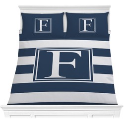 Horizontal Stripe Comforter Set - Full / Queen (Personalized)
