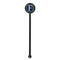 Horizontal Stripe Black Plastic 5.5" Stir Stick - Round - Single Stick