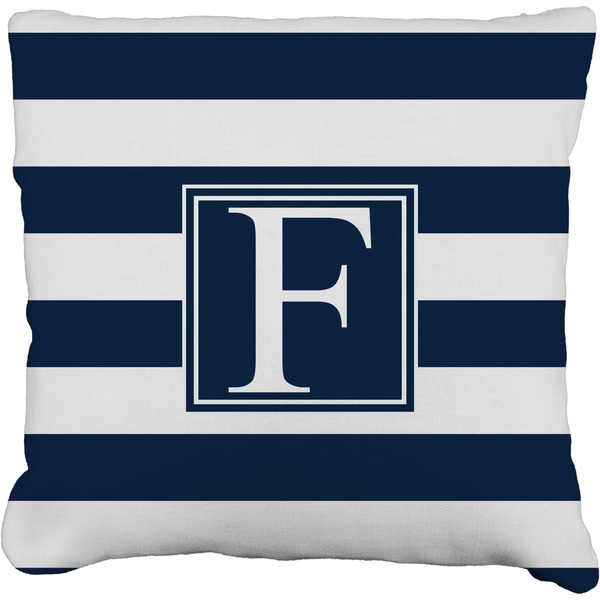 Custom Horizontal Stripe Faux-Linen Throw Pillow 26" (Personalized)