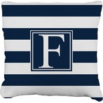 Horizontal Stripe Faux-Linen Throw Pillow (Personalized)