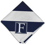 Horizontal Stripe Cloth Dinner Napkin - Single w/ Initial