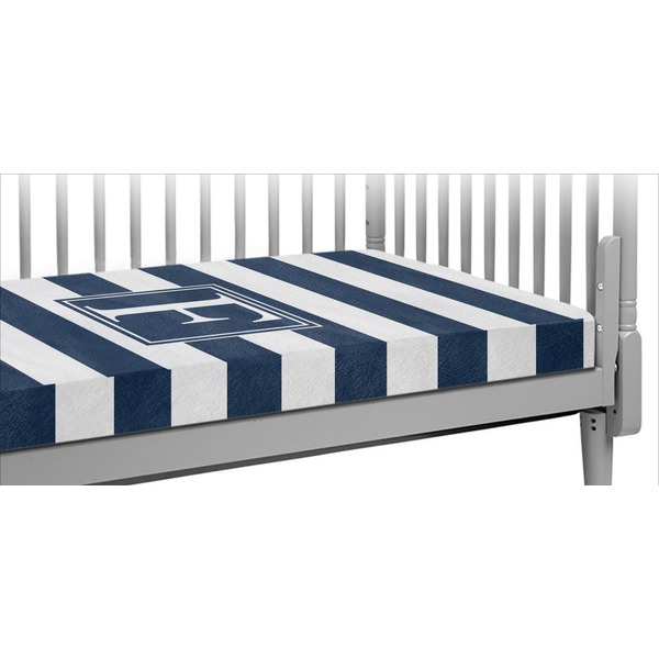 Custom Horizontal Stripe Crib Fitted Sheet (Personalized)