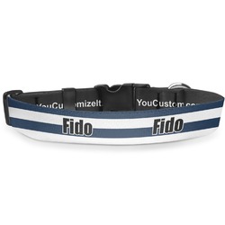 Horizontal Stripe Deluxe Dog Collar - Small (8.5" to 12.5") (Personalized)