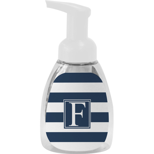 Custom Horizontal Stripe Foam Soap Bottle - White (Personalized)