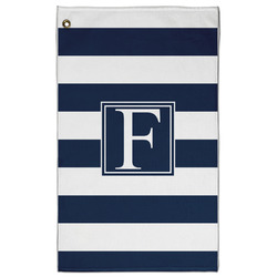 Horizontal Stripe Golf Towel - Poly-Cotton Blend w/ Initial