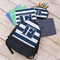 Horizontal Stripe Large Backpack - Black - With Stuff