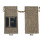 Horizontal Stripe Large Burlap Gift Bags - Front Approval