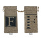 Horizontal Stripe Large Burlap Gift Bags - Front & Back