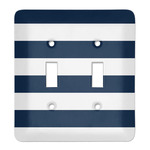 Horizontal Stripe Light Switch Cover (2 Toggle Plate)