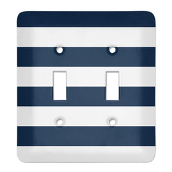 Horizontal Stripe Light Switch Cover (2 Toggle Plate)