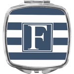 Horizontal Stripe Compact Makeup Mirror (Personalized)