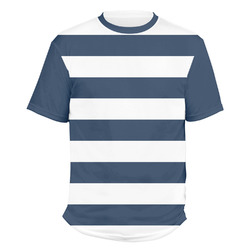 Horizontal Stripe Men's Crew T-Shirt - X Large