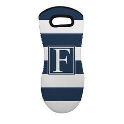 Horizontal Stripe Neoprene Oven Mitt w/ Initial